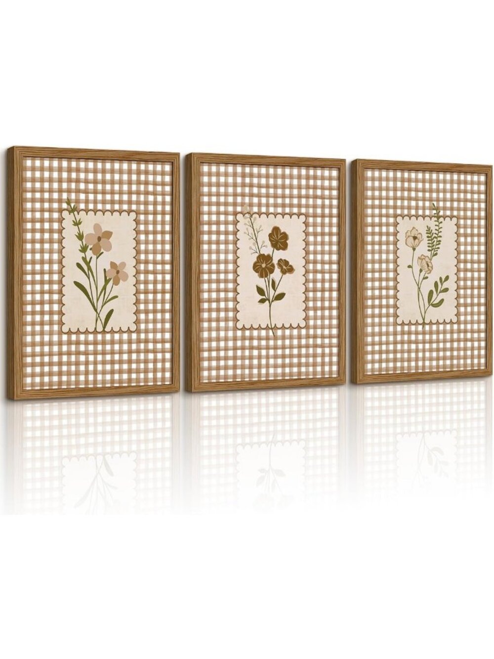 Vintage Floral Wall Art - Cottagecore Wildflower Canvas Decor for Home